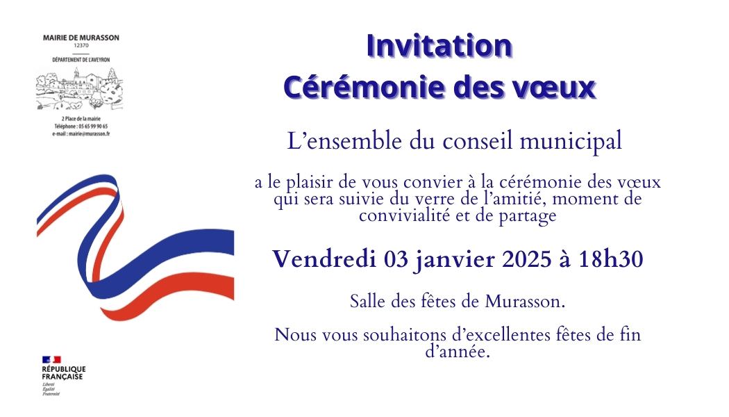 Lire la suite à propos de l’article CEREMONIE DES VŒUX 2025